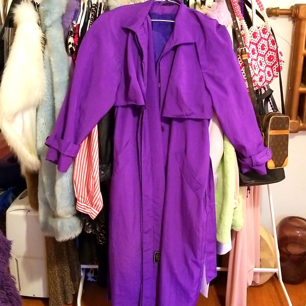 Vintage Purple Trenchcoat